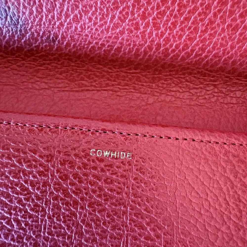 Baronet Fifth Avenue Vintage Red Cowhide Wallet Checkbook Cover Coin Purse